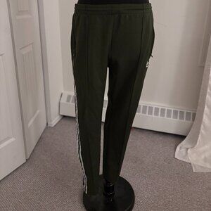 Olive green adidas tracksuit pants size large